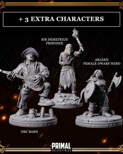 32 miniatures - complete RPG base game (volume.1) - DRAGONBLADE- Premium Package