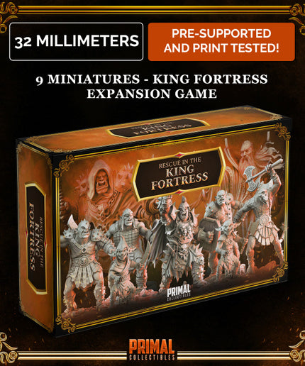 9 miniatures - RPG expansion game - RETURN OF THE KING FORTRESS- MASTERS OF DUNGEONS QUEST - Premium Package