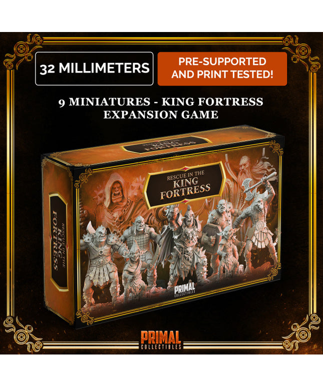 9 miniatures - RPG expansion game - RETURN OF THE KING FORTRESS- MASTERS OF DUNGEONS QUEST - Premium Package