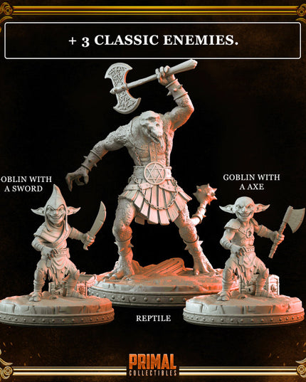 9 miniatures - RPG expansion game - RETURN OF THE KING FORTRESS- MASTERS OF DUNGEONS QUEST - Premium Package