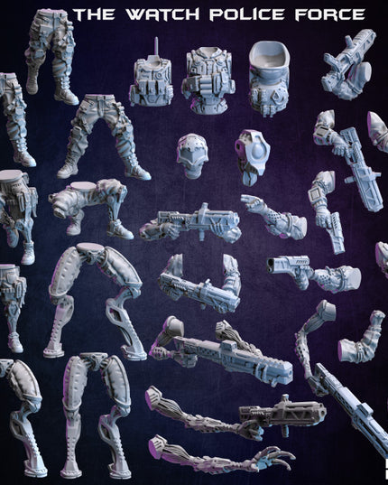The Watch Cyberpunk Police (modular) - Night Market Collection