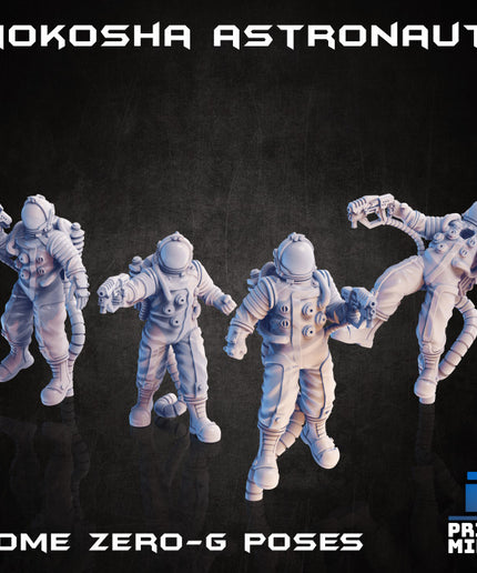 Mokosha Astronauts x4 - Zero-G Poses - In Orbit Collection