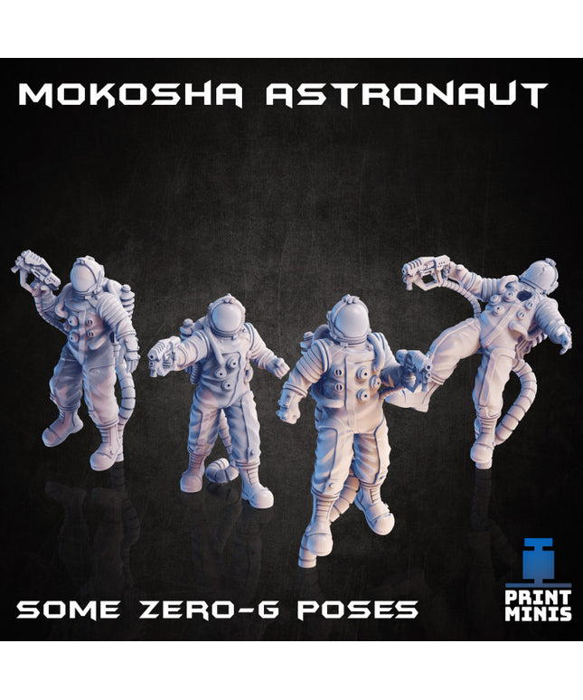 Mokosha Astronauts x4 - Zero-G Poses - In Orbit Collection