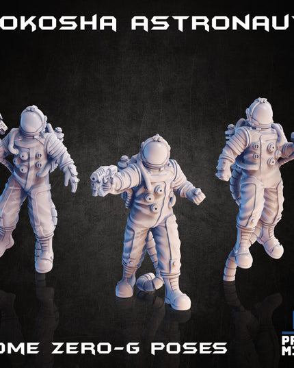 Mokosha Astronauts x4 - Zero-G Poses - In Orbit Collection