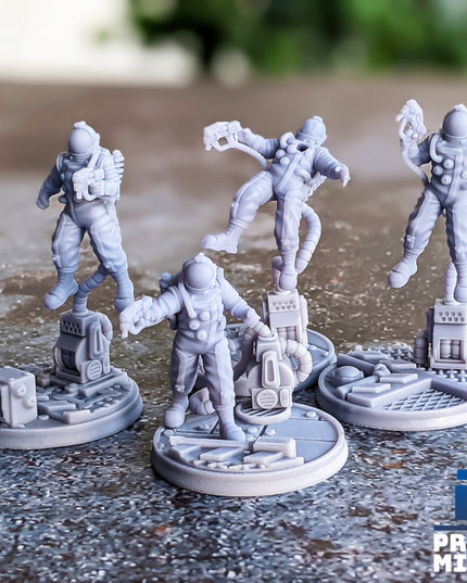 Mokosha Astronauts x4 - Zero-G Poses - In Orbit Collection