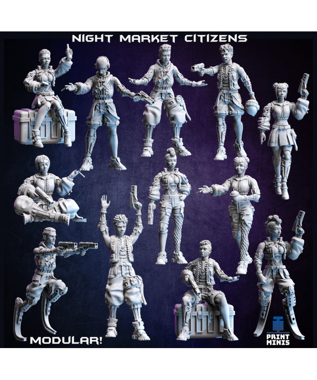 Night Market Citizens (modular kit) - Night Market Collection