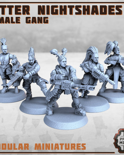 Bitter Nightshades Gang - Heavy Weapons x5 (modular)