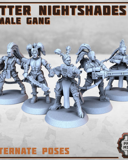 Bitter Nightshades Gang - Heavy Weapons x5 (modular)