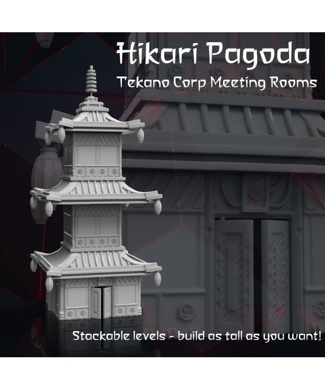 Hikari Pagoda - Stackable Terrain Piece - Tekano Corp Collection
