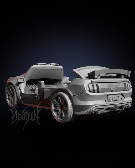 Mustang and Police Car - Zombie Tramplers