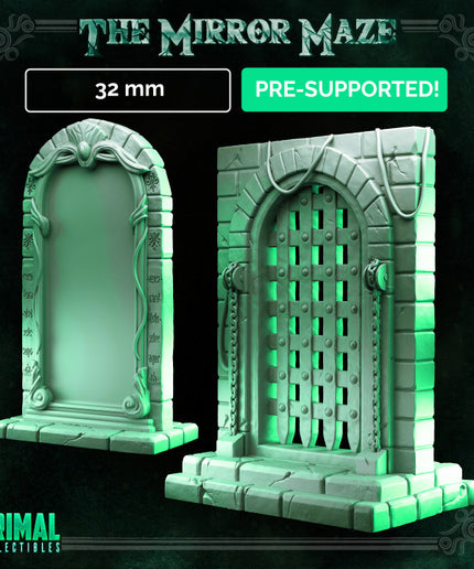 Porticullis and mirror - THE MIRROR MAZE - MASTERS OF DUNGEONS QUEST