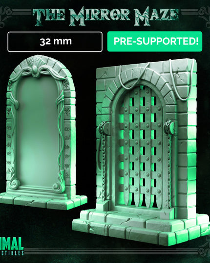 Porticullis and mirror - THE MIRROR MAZE - MASTERS OF DUNGEONS QUEST