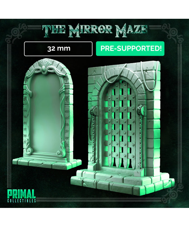 Porticullis and mirror - THE MIRROR MAZE - MASTERS OF DUNGEONS QUEST