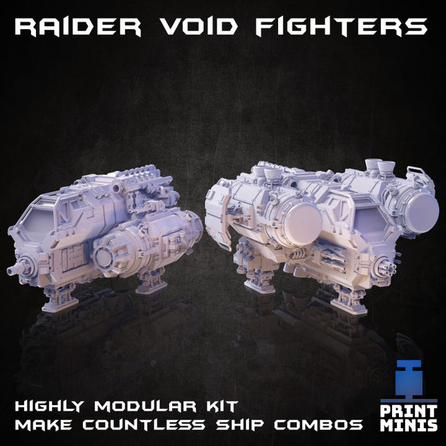Raider Void Fighter Space Ship (highly modular kit) - In Orbit Collection
