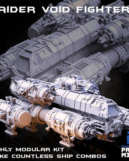 Raider Void Fighter Space Ship (highly modular kit) - In Orbit Collection
