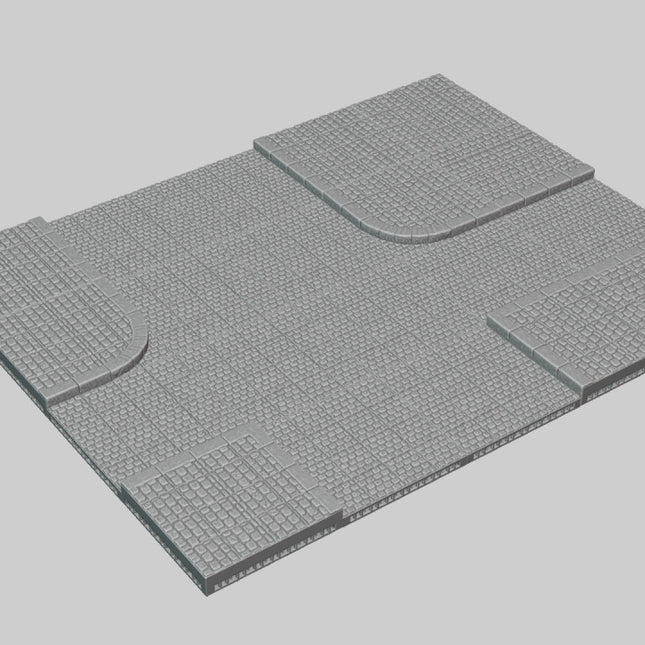 OpenLOCK City Street Tiles with raised sidewalks