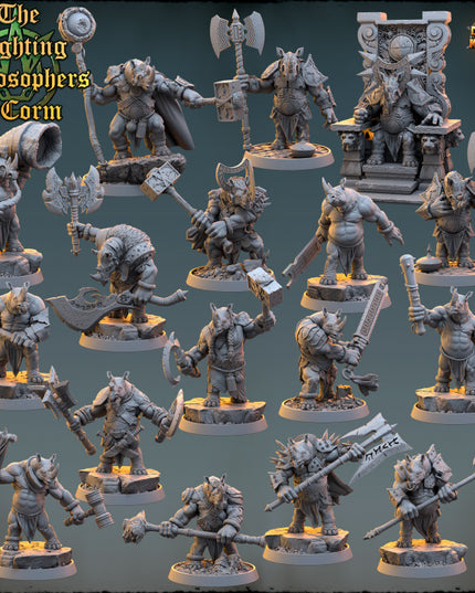 The Fighting Philosophers of Corm / Full Set 17 Miniatures