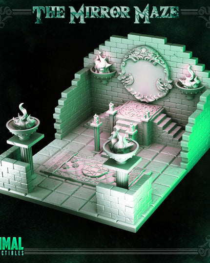 Sanctrum room and iron door - THE MIRROR MAZE - MASTERS OF DUNGEONS QUEST