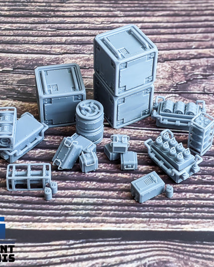Sci-fi Boxes, Barrels & Crates - Cargo Kit - Automata Collection