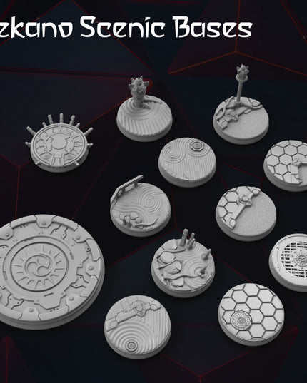 12x Sci-Fi Japan Bases -Tekano Corp Collection