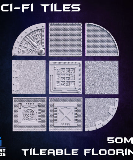 Sci-Fi Tiles x 9