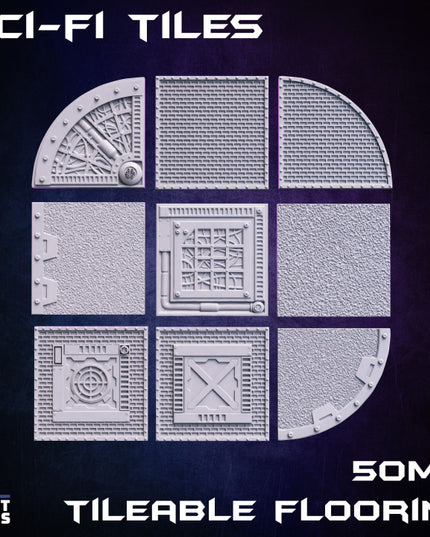 Sci-Fi Tiles x 9