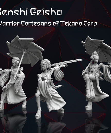 Robot Geisha Warriors x3 - Tekano Corp Collection