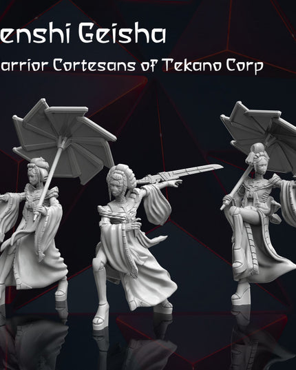 Robot Geisha Warriors x3 - Tekano Corp Collection