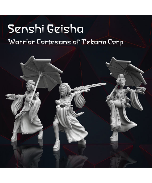 Robot Geisha Warriors x3 - Tekano Corp Collection