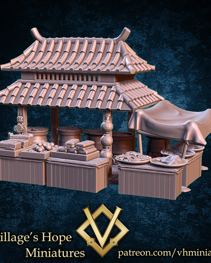 Wuxia Chinese style street shop