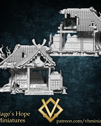 Ruined Japanese shrine
