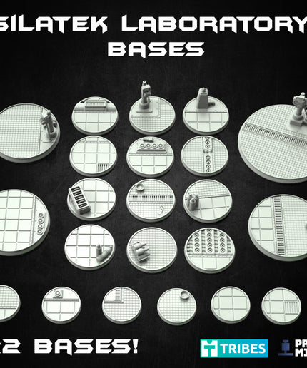 Evil Laboratory Scenic Bases - 22 miniatures - The Outbreak Collection