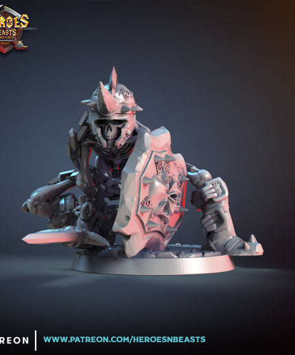 Skeleton warrior - crouched
