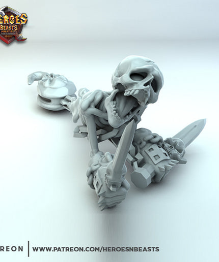 Skeleton crawling warrior