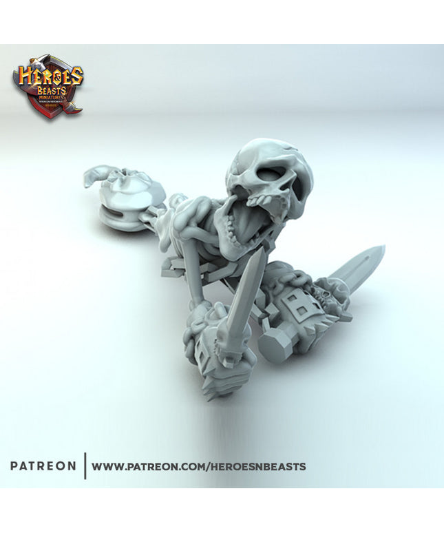 Skeleton crawling warrior