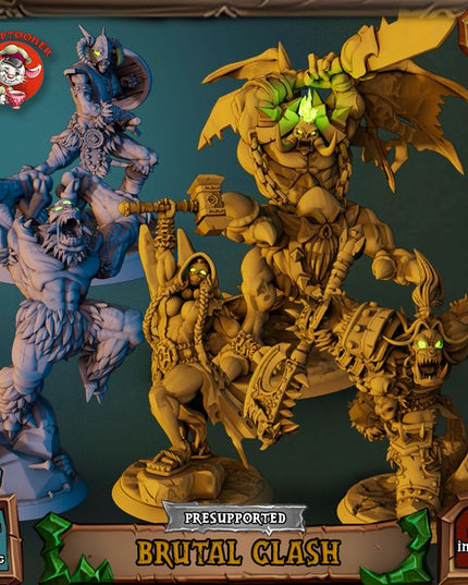 Brutal Clash - 32mm ( 5 Miniature Set )