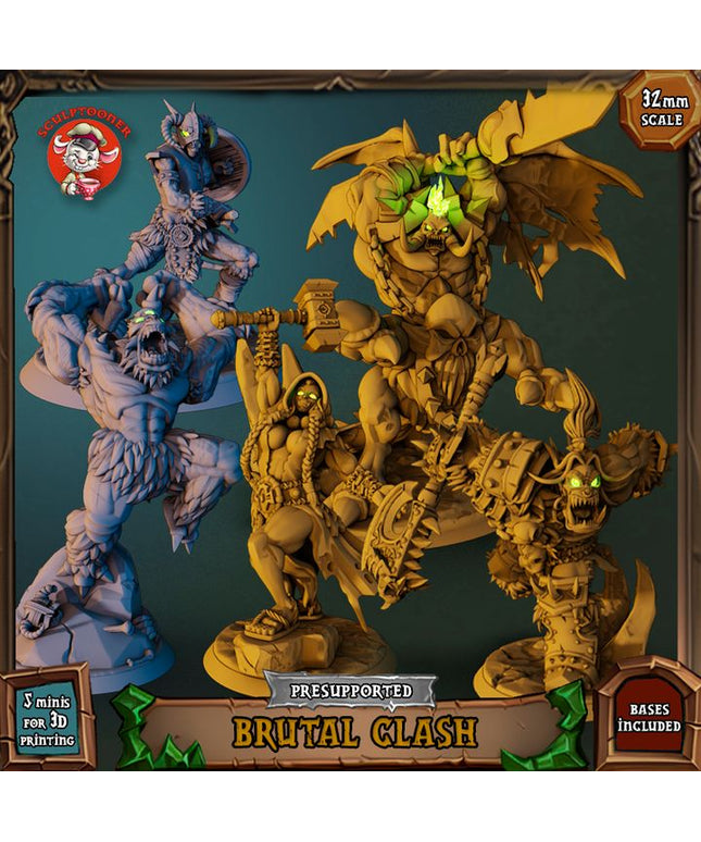 Brutal Clash - 32mm ( 5 Miniature Set )