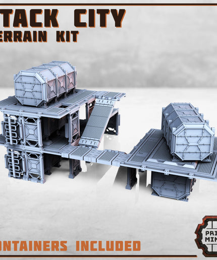 Stack City Terrain w/ Containers - Part 1