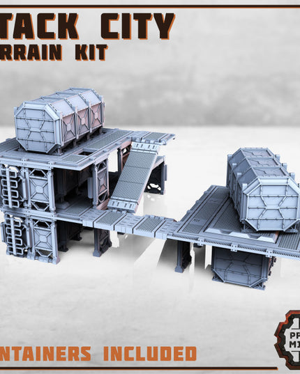 Stack City Terrain w/ Containers - Part 1
