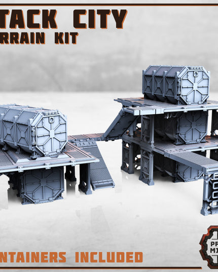 Stack City Terrain w/ Containers - Part 1