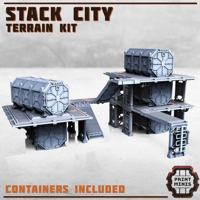 Stack City Terrain w/ Containers - Part 1