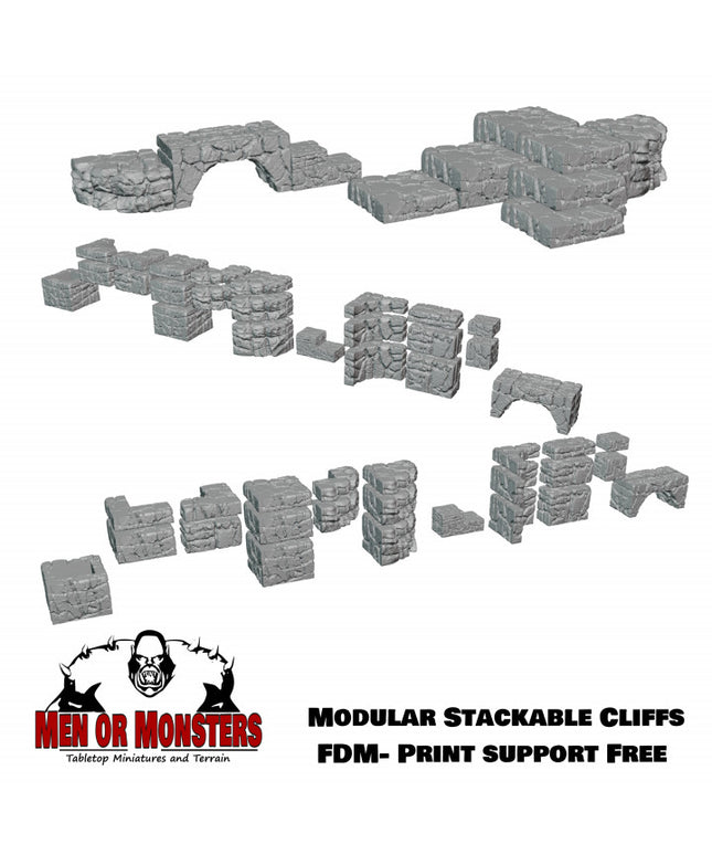 Modular Stackable Cliffs/Rock Walls
