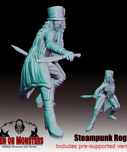 Steampunk Female Rogue - Fighter - 1 Figure