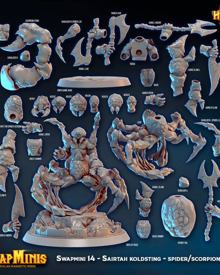 Swapmini 14 - Sairtah koldsting - spider folk / scorpion