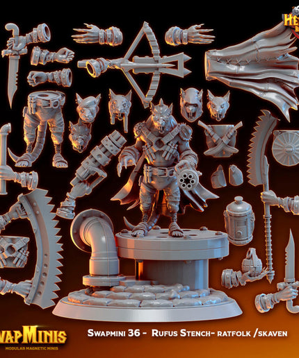 Swapmini 36 - Rufus Stench- ratfolk /skaven
