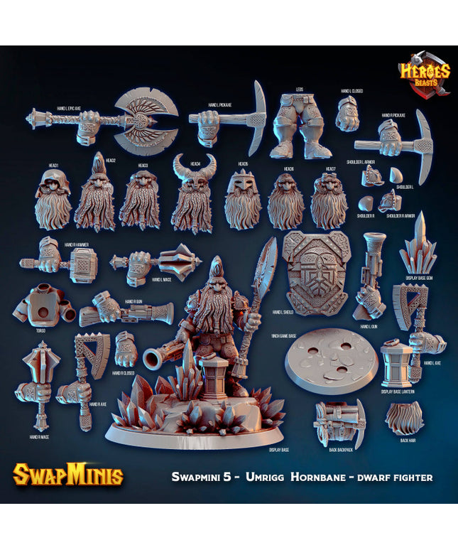 Swapmini 5 - Umrigg Hornbane - dwarf fighter