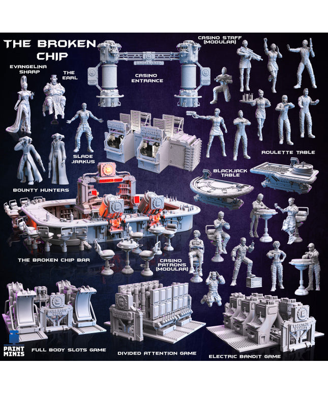 The Broken Chip Collection - drink away your troubles and gamble all your coins!