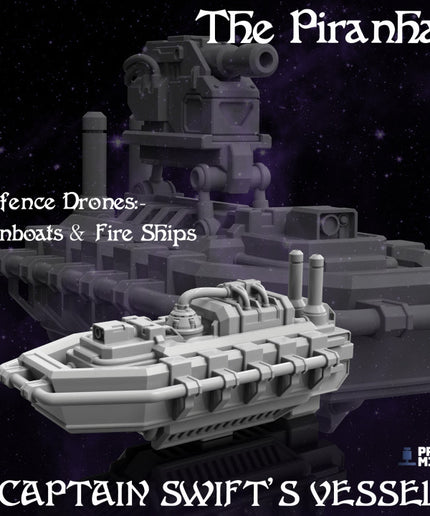 The Piranhas - Drone Defence Boats - Space Pirates Collection