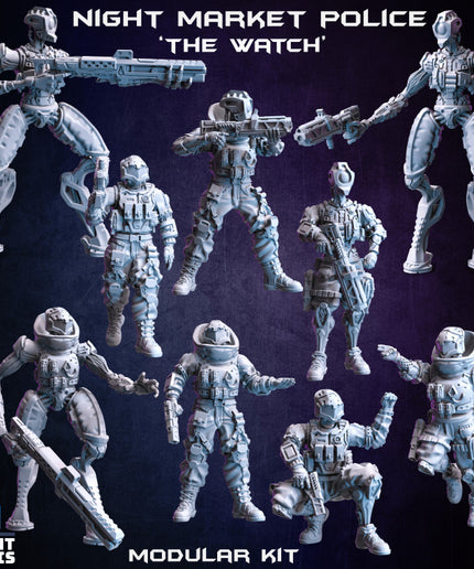 The Watch Cyberpunk Police (modular) - Night Market Collection