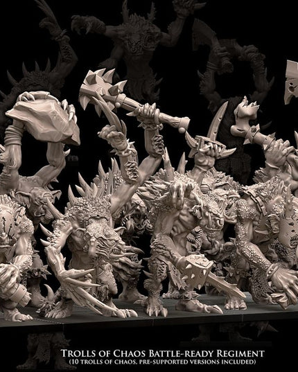 Trolls of Chaos Battle-Ready regiment (10 Trolls of Chaos)